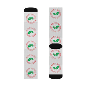 Vegan Stamp of Approval Breast Cancer Awareness Sublimation Socks
