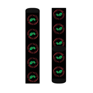 Vegan Stamp of Approval Breast Cancer Awareness Sublimation Socks