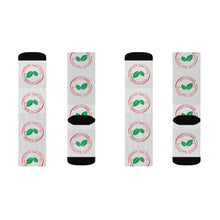 Load image into Gallery viewer, Vegan Stamp of Approval Breast Cancer Awareness Sublimation Socks