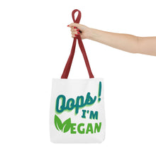 Load image into Gallery viewer, Oops! I&#39;m Vegan Tote Bag (AOP)