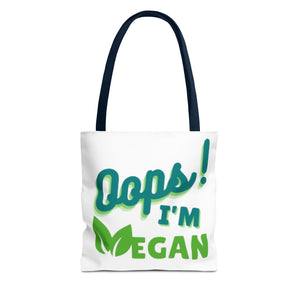 Oops! I'm Vegan Tote Bag (AOP)