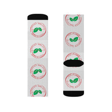 Load image into Gallery viewer, Vegan Stamp of Approval Breast Cancer Awareness Sublimation Socks
