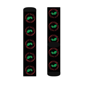 Vegan Stamp of Approval Breast Cancer Awareness Sublimation Socks