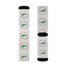 Load image into Gallery viewer, Vegan Stamp of Approval Breast Cancer Awareness Sublimation Socks