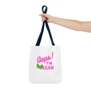 Oops I'm Vegan" Breast Cancer Awareness Tote Bag
