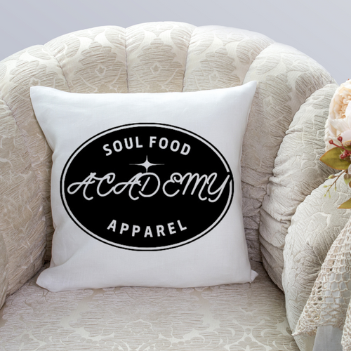 Soulfood Academy Apparel Spun Polyester Square Pillow