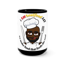 Load image into Gallery viewer, iAmSoulfood247 Black Ceramic Mug (15oz)